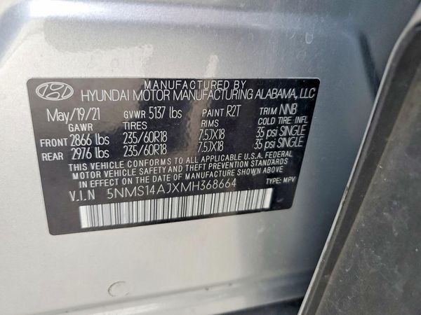 2021 HYUNDAI SANTA FE SE