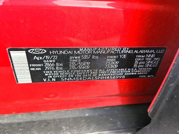 2022 HYUNDAI SANTA FE