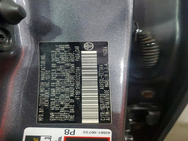 2014 TOYOTA CAMRY — VINS