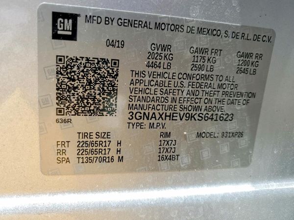 2019 CHEVROLET EQUINOX LS