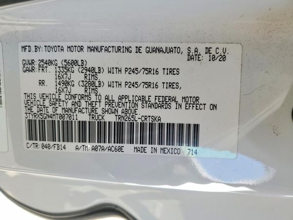 2021 TOYOTA TACOMA SR5