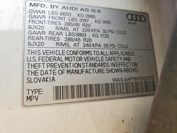 2017 AUDI Q7 quattro Premium Plus