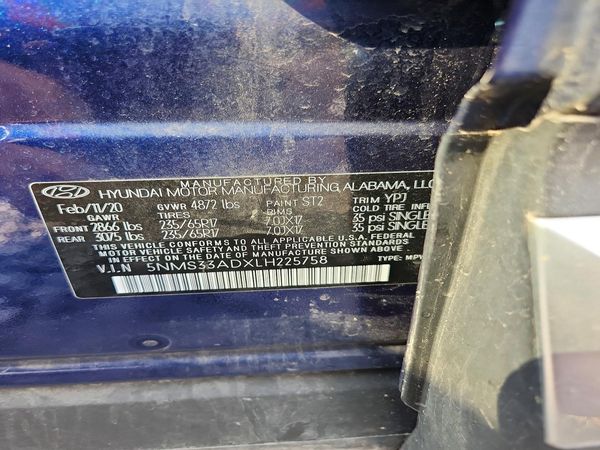 2020 HYUNDAI SANTA FE