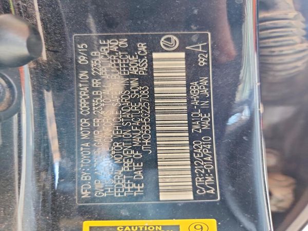 2016 LEXUS CT 200h