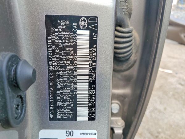 2019 TOYOTA COROLLA L/LE/SE/XLE/XSE