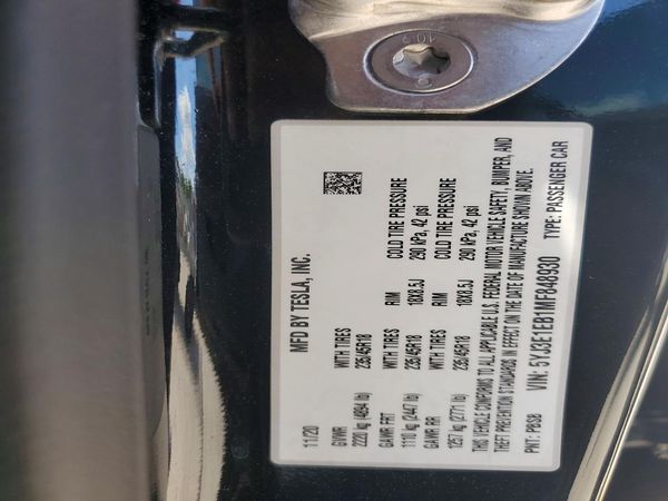 2021 TESLA MODEL 3