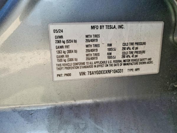 2024 TESLA MODEL Y