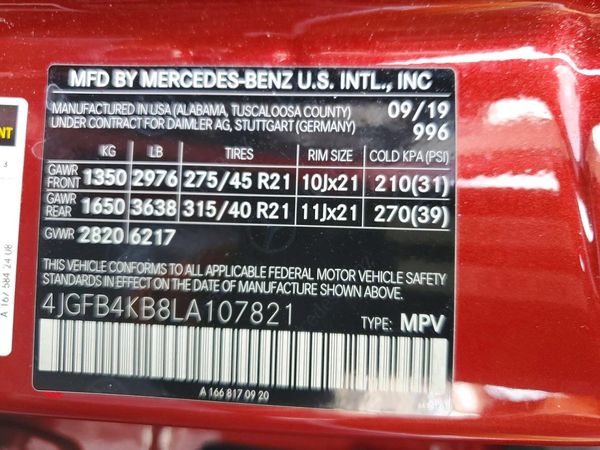 2020 MERCEDES-BENZ GLE GLE350-4M