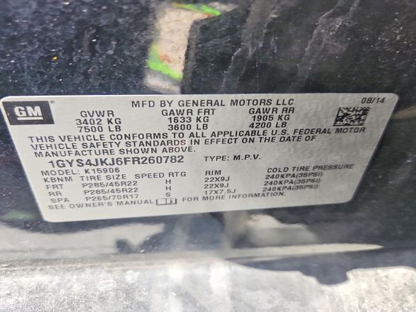 2015 CADILLAC ESCALADE ESV Premium