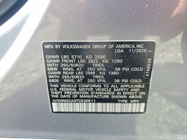 2026 VOLKSWAGEN ATLAS SE