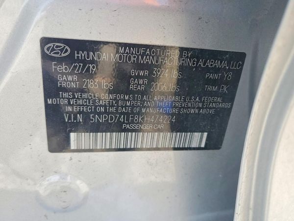 2019 HYUNDAI ELANTRA