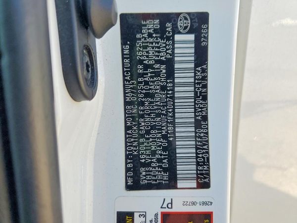 2013 TOYOTA CAMRY
