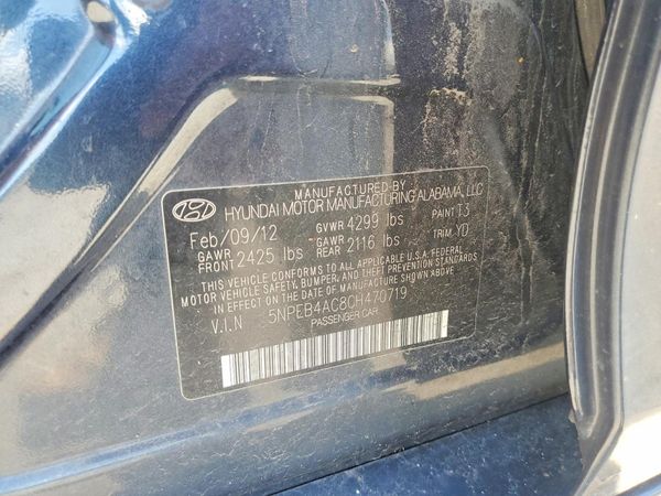 2012 HYUNDAI SONATA Middle-low level