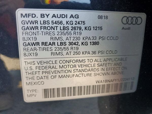 2018 AUDI Q5 quattro Premium Plus