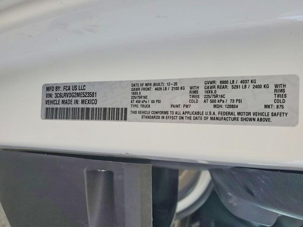 2021 RAM PROMASTER 2500