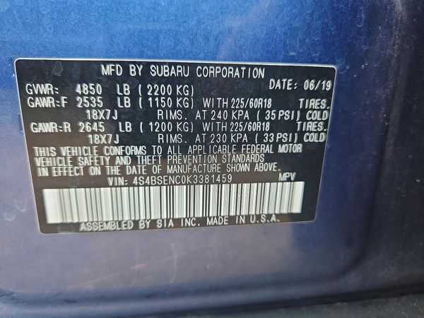 2019 SUBARU OUTBACK Limited+M/R+ES+NAVI