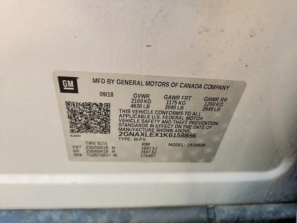 2019 CHEVROLET EQUINOX LT (2LT)