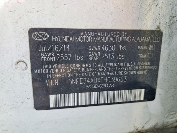 2015 HYUNDAI SONATA
