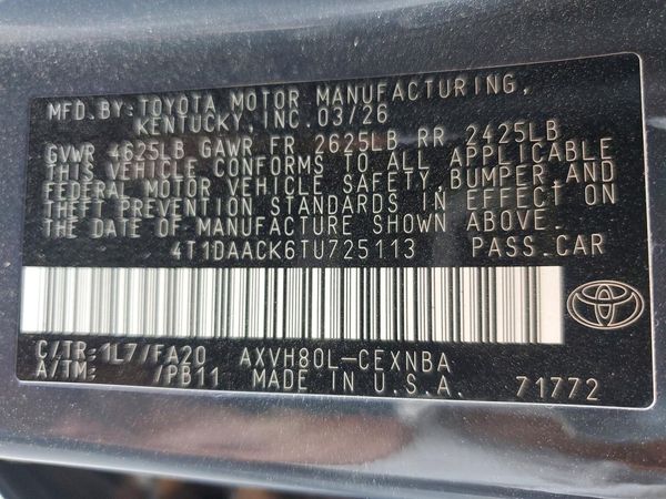 2026 TOYOTA CAMRY