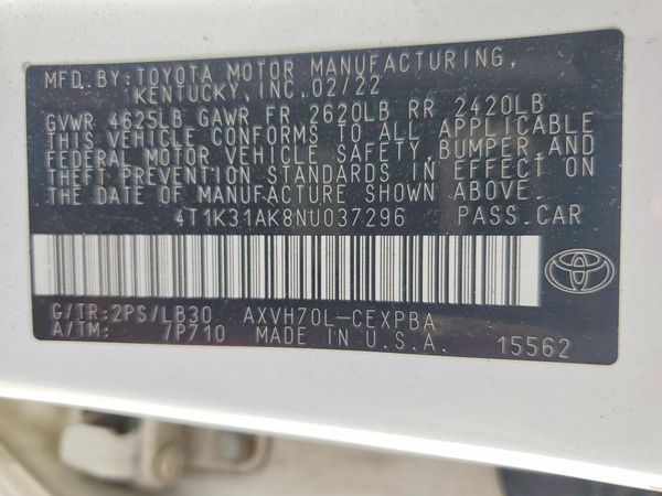 2022 TOYOTA CAMRY XSE