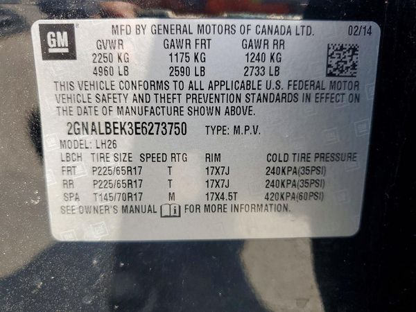 2014 CHEVROLET EQUINOX 1LT