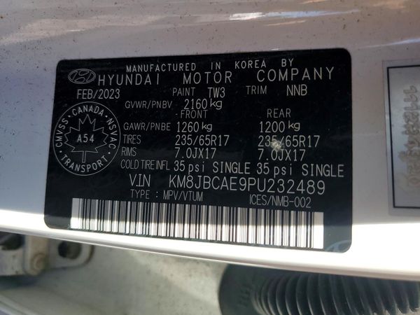 2023 HYUNDAI TUCSON SEL — VINS