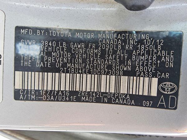2013 TOYOTA COROLLA