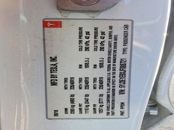 2018 TESLA MODEL 3