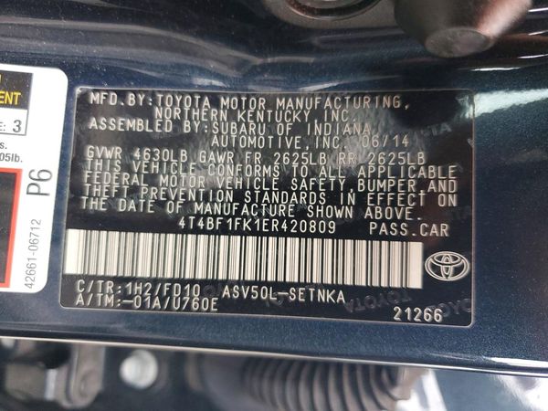 2014 TOYOTA CAMRY