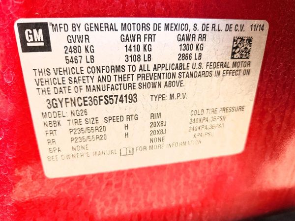 2015 CADILLAC SRX Performance