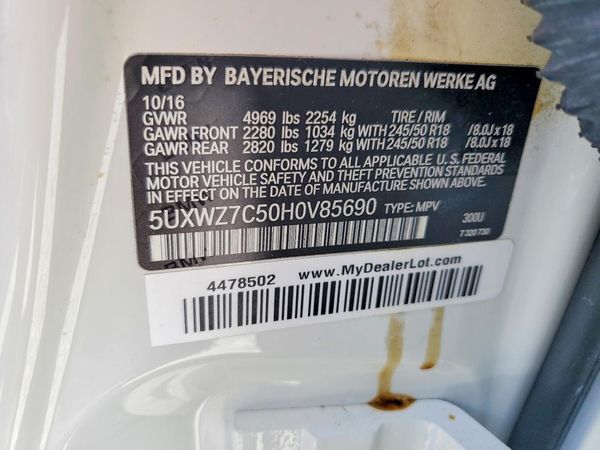2017 BMW X3 sDrive28i