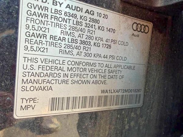 2021 AUDI Q7 quattro Premium Plus