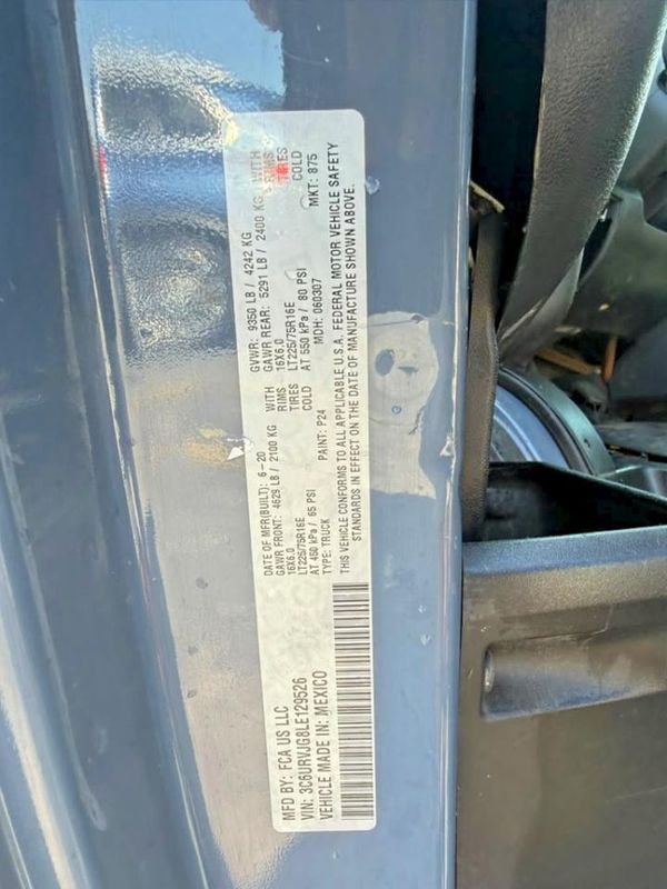 2020 RAM PROMASTER 3500 VF