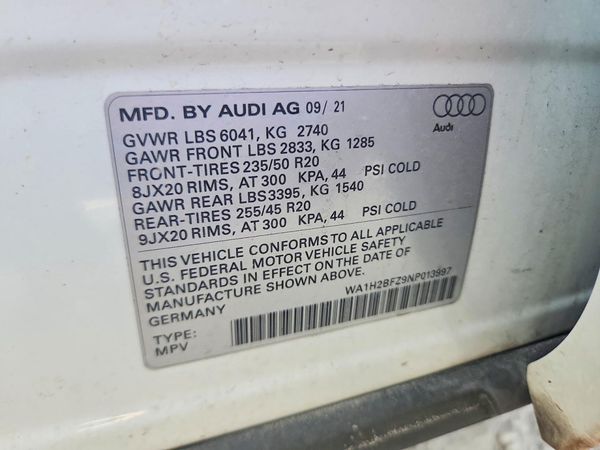2022 AUDI Q4 E-TRON quattro Premium Plus