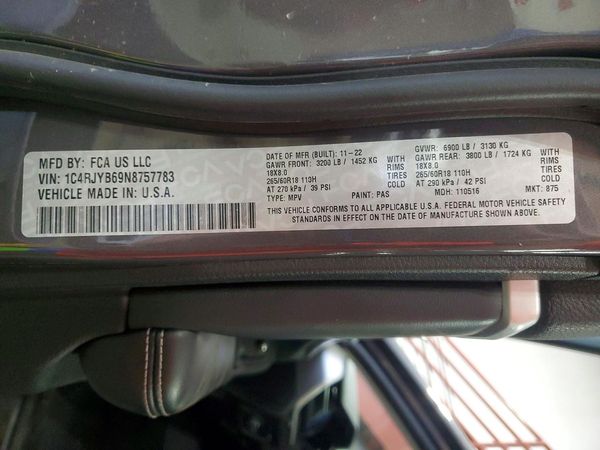 2022 JEEP GRAND CHEROKEE LIMITED 4XE