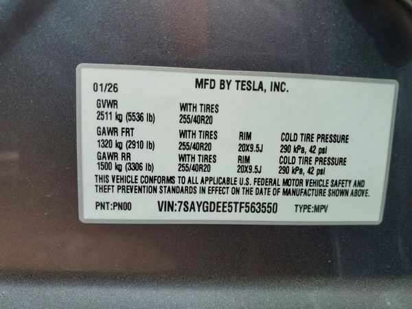 2026 TESLA MODEL Y