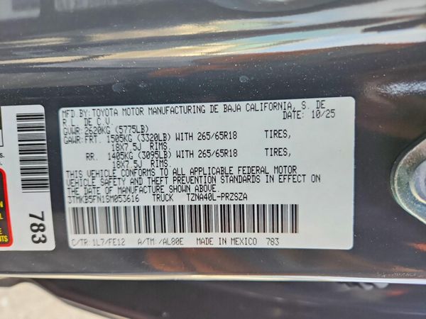 2025 TOYOTA TACOMA