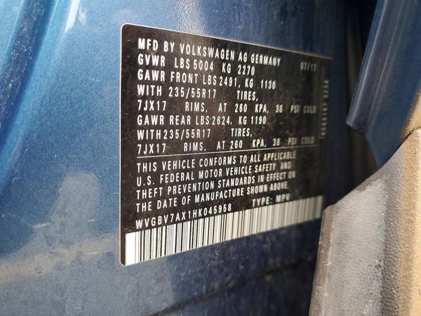 2017 VOLKSWAGEN TIGUAN