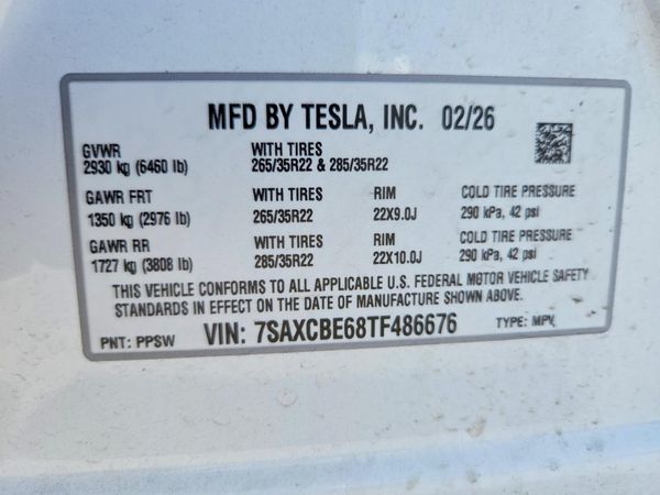 2026 TESLA MODEL X