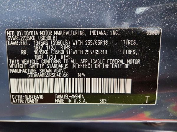 2024 TOYOTA GRAND HIGHLANDER