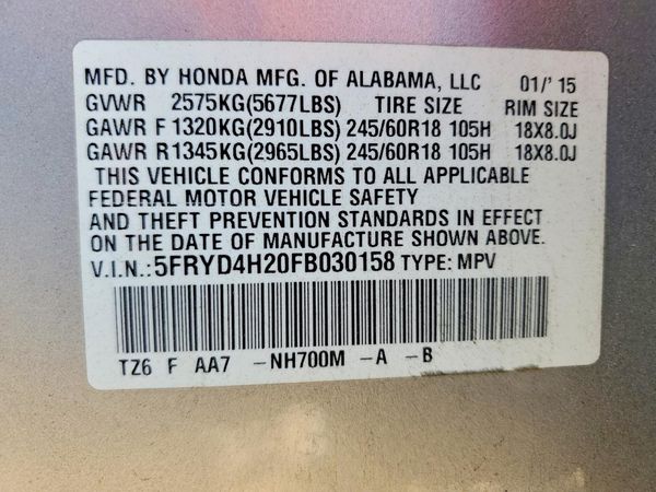 2015 ACURA MDX SH-AWD
