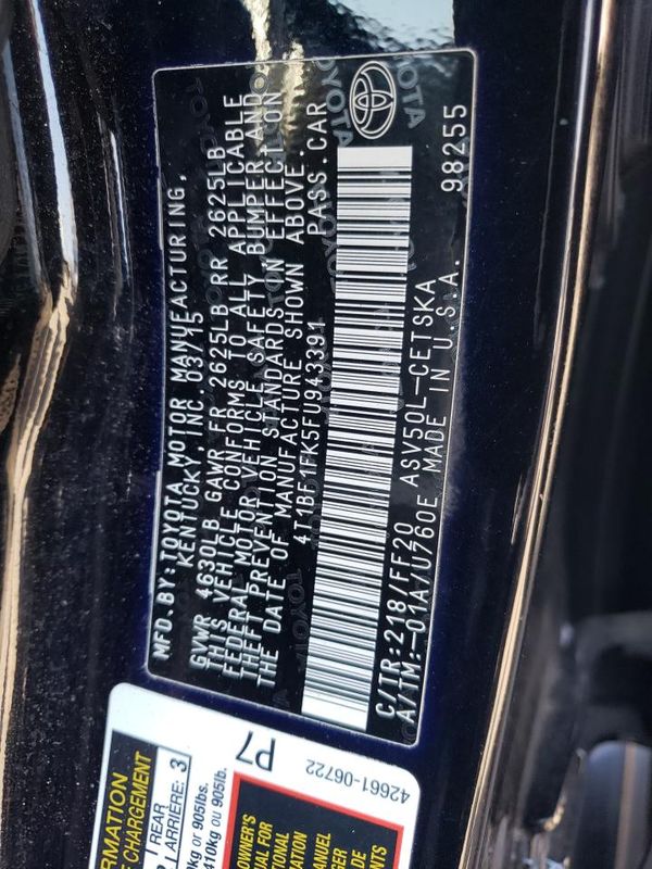 2015 TOYOTA CAMRY