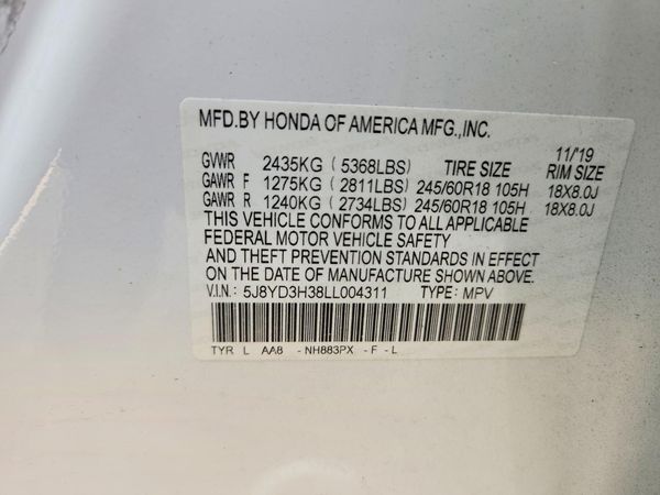 2020 ACURA MDX Base
