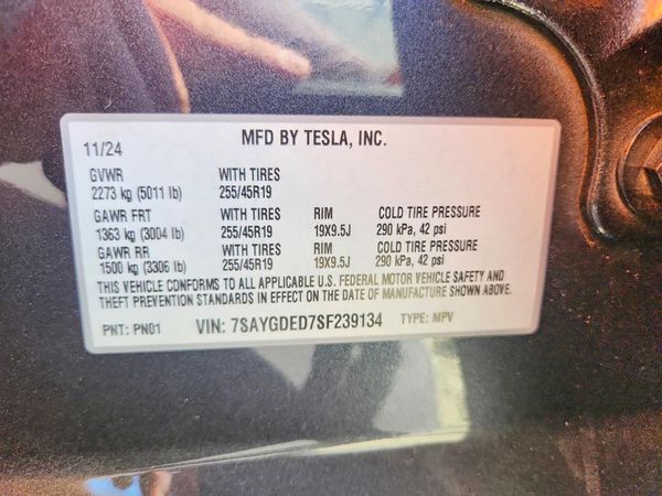 2025 TESLA MODEL Y