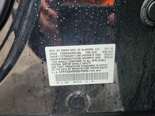 2016 ACURA MDX Advance/Advance Ent