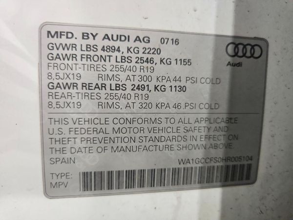 2017 AUDI Q3 quattro Prestige