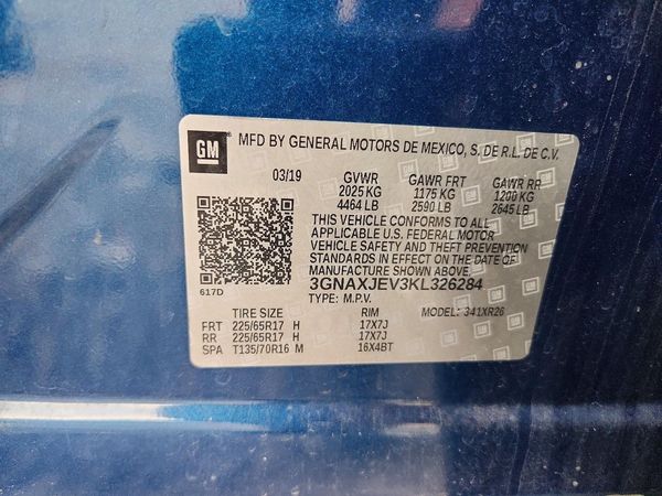 2019 CHEVROLET EQUINOX LT (2FL)