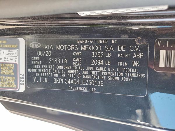 2020 KIA FORTE