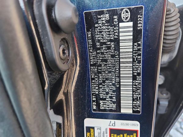 2016 TOYOTA CAMRY