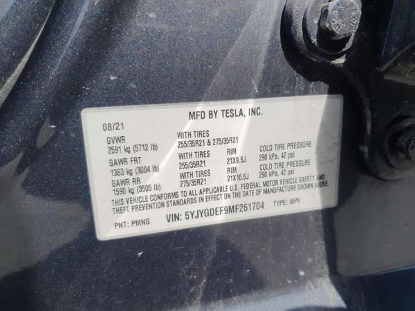 2021 TESLA MODEL Y